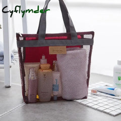 Cyflymder 1 Pc Women Travel Large Cosmetic Bag Set Makeup Mesh Toiletry Bags Men Wash Organizer