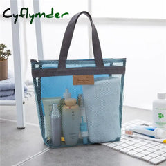 Cyflymder 1 Pc Women Travel Large Cosmetic Bag Set Makeup Mesh Toiletry Bags Men Wash Organizer