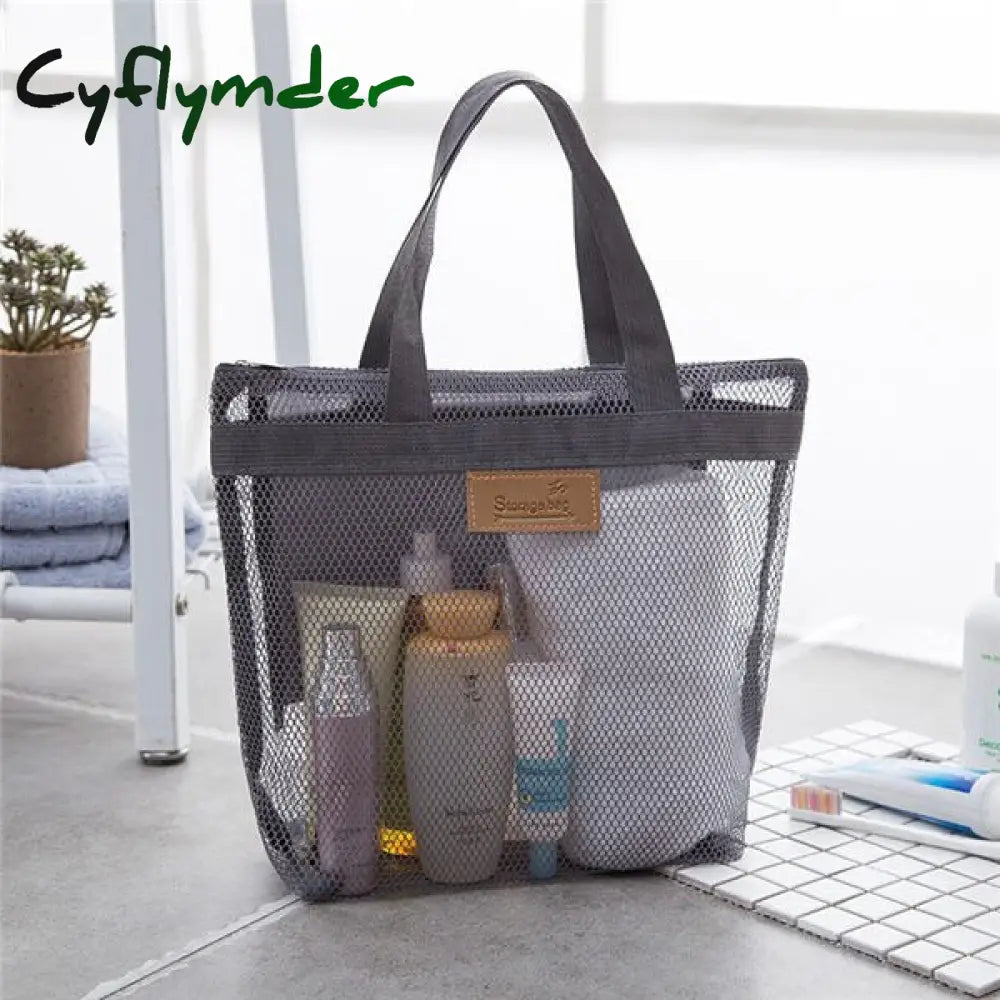 Cyflymder 1 Pc Women Travel Large Cosmetic Bag Set Makeup Mesh Toiletry Bags Men Wash Organizer