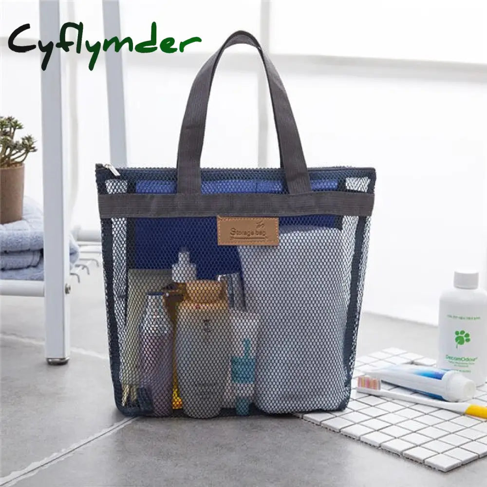 Cyflymder 1 Pc Women Travel Large Cosmetic Bag Set Makeup Mesh Toiletry Bags Men Wash Organizer