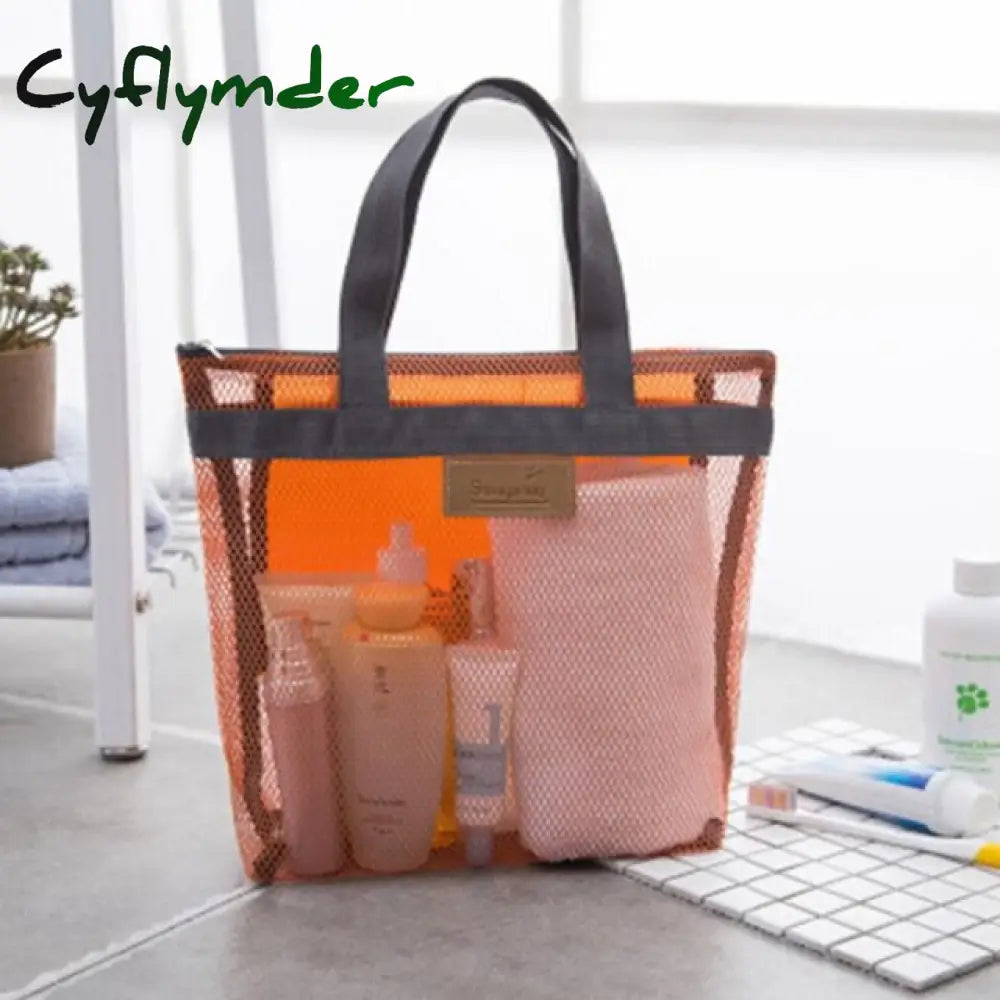 Cyflymder 1 Pc Women Travel Large Cosmetic Bag Set Makeup Mesh Toiletry Bags Men Wash Organizer