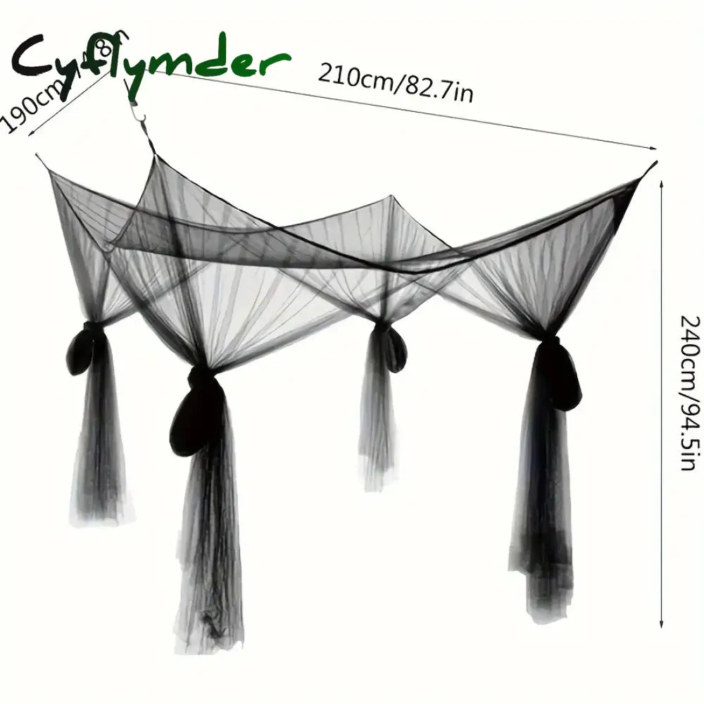 Cyflymder 1 PCS Extra large Mosquito net with 4 openings Durable Canopy Mosquito Net - Perfect for any Size Beds &