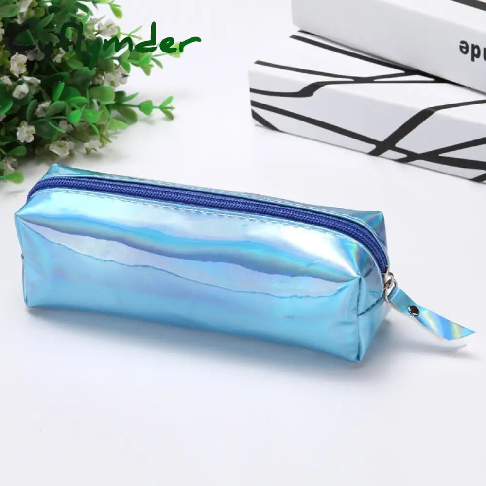 Cyflymder 1 Pcs Kawaii Pencil Case Laser Girl’s Heart Is Simple School Box Pencilcase Bag