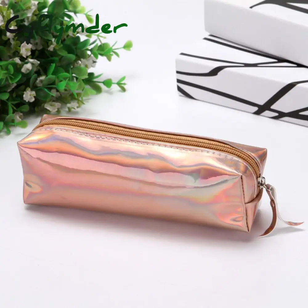 Cyflymder 1 Pcs Kawaii Pencil Case Laser Girl’s Heart Is Simple School Box Pencilcase Bag