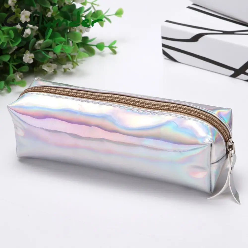 Cyflymder 1 Pcs Kawaii Pencil Case Laser Girl’s Heart Is Simple School Box Pencilcase Bag