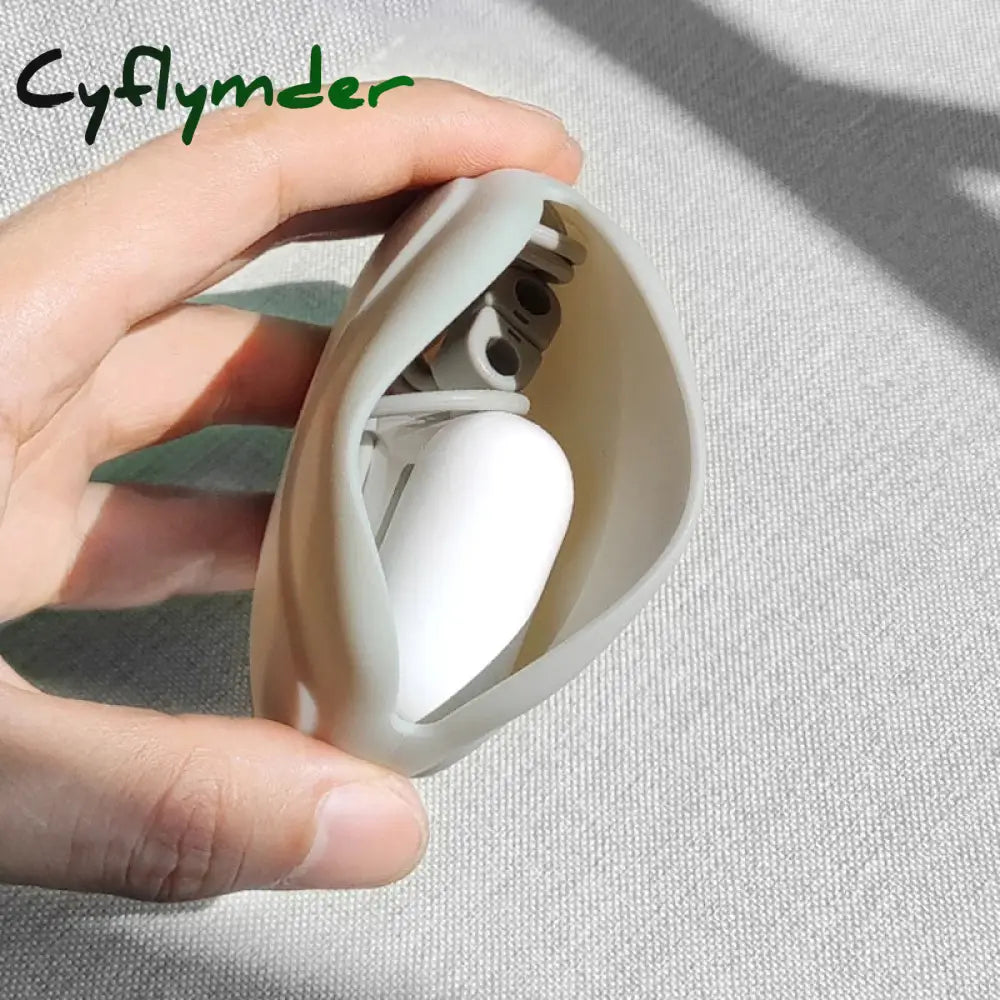 Cyflymder 1 Piece Headphone Storage Box Silicone Earphone Data Cable U Disk Organizer Cute Coins