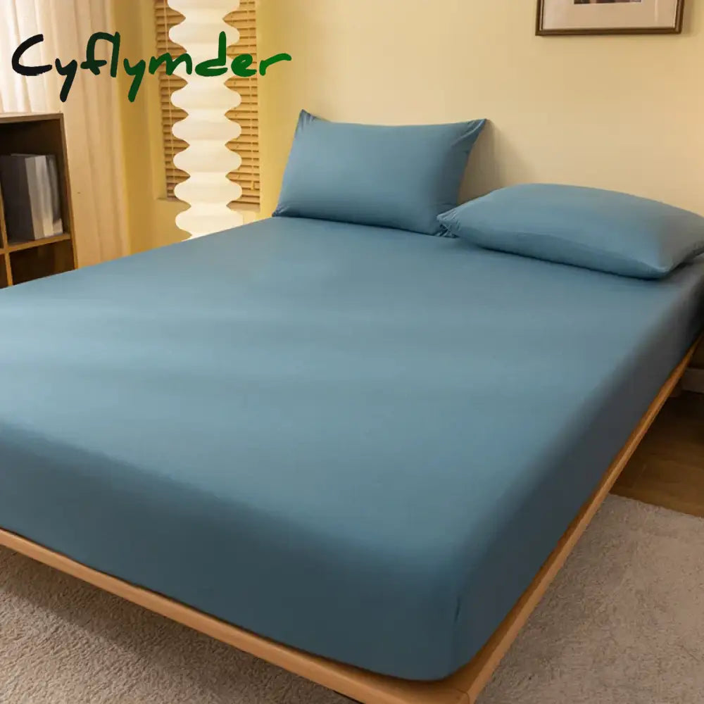 Cyflymder 1 Piece of Solid Color Matte Bed Sheet Solid Color Bed Cover for Bedroom Bedding (excluding Pillowcases)