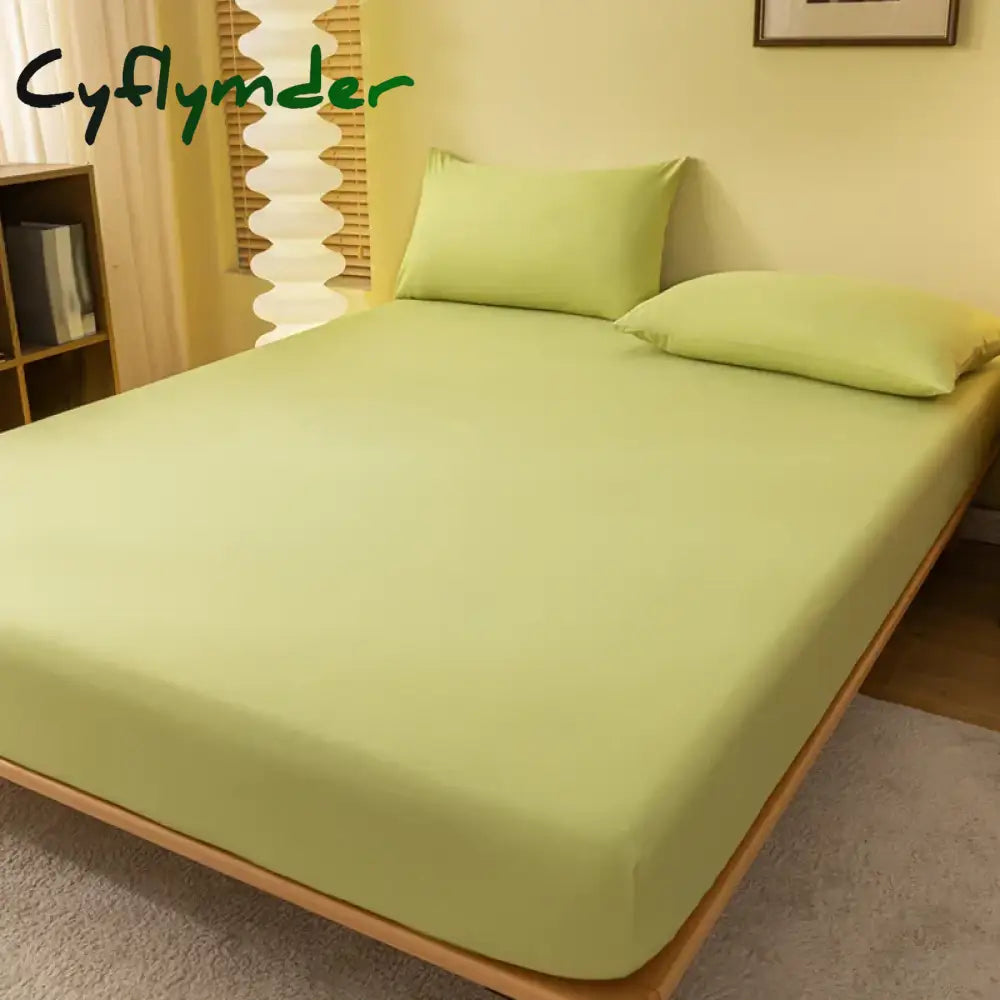 Cyflymder 1 Piece of Solid Color Matte Bed Sheet Solid Color Bed Cover for Bedroom Bedding (excluding Pillowcases)