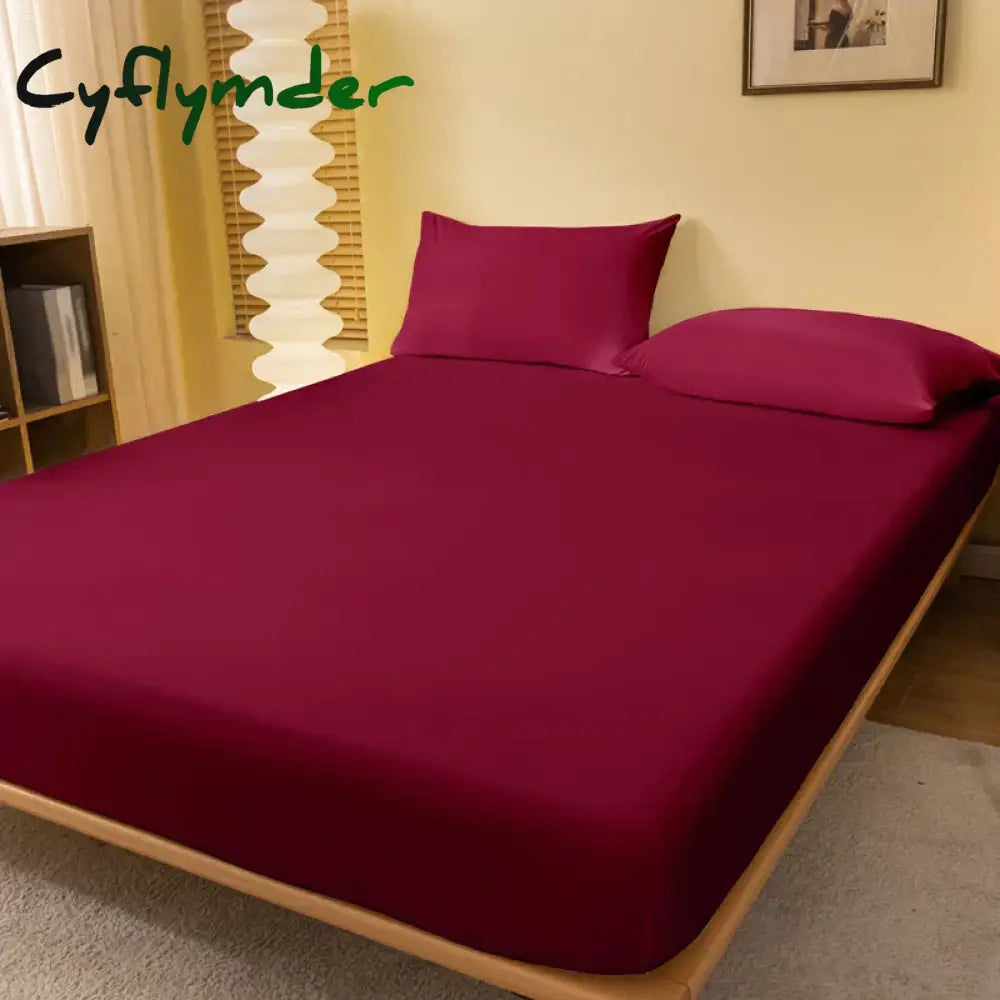 Cyflymder 1 Piece of Solid Color Matte Bed Sheet Solid Color Bed Cover for Bedroom Bedding (excluding Pillowcases)