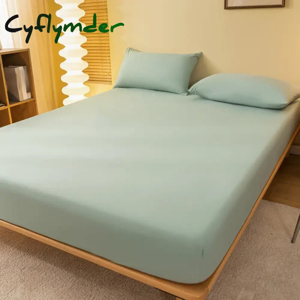 Cyflymder 1 Piece of Solid Color Matte Bed Sheet Solid Color Bed Cover for Bedroom Bedding (excluding Pillowcases)