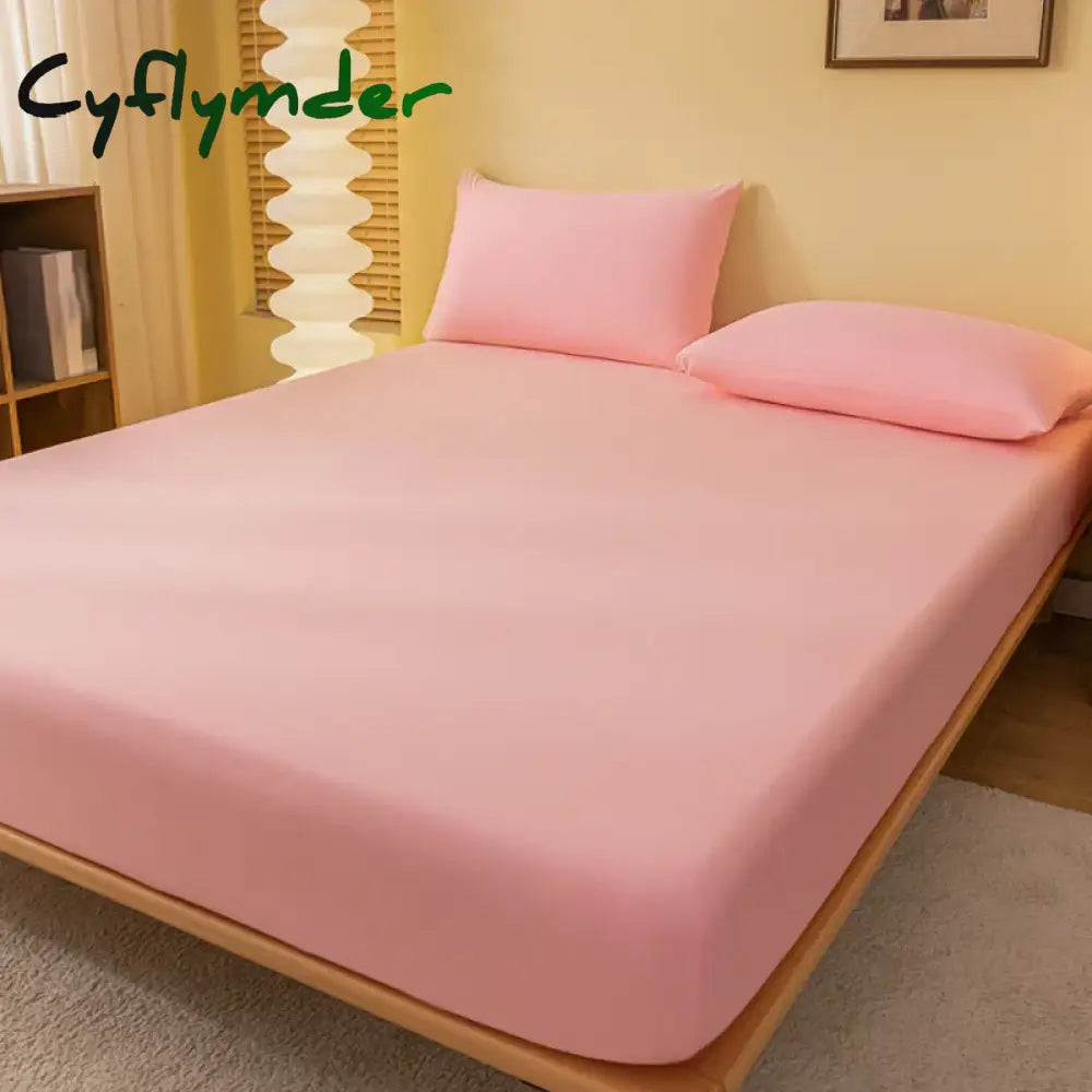 Cyflymder 1 Piece of Solid Color Matte Bed Sheet Solid Color Bed Cover for Bedroom Bedding (excluding Pillowcases)