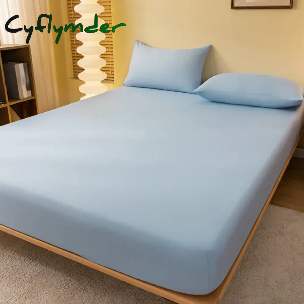 Cyflymder 1 Piece of Solid Color Matte Bed Sheet Solid Color Bed Cover for Bedroom Bedding (excluding Pillowcases)