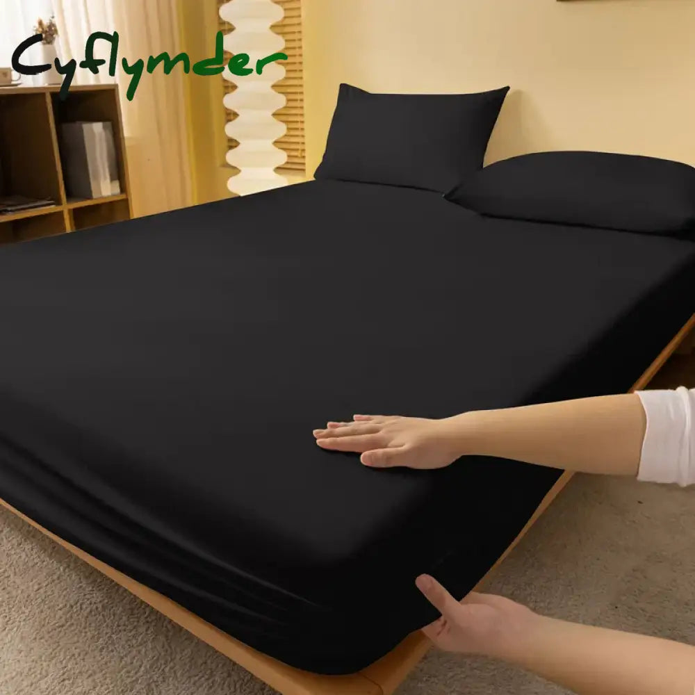 Cyflymder 1 Piece of Solid Color Matte Bed Sheet Solid Color Bed Cover for Bedroom Bedding (excluding Pillowcases)