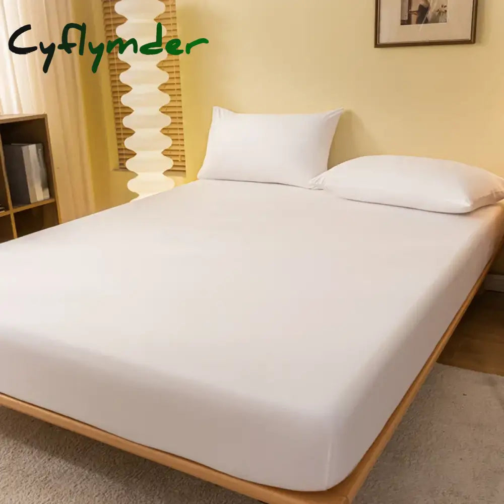 Cyflymder 1 Piece of Solid Color Matte Bed Sheet Solid Color Bed Cover for Bedroom Bedding (excluding Pillowcases)