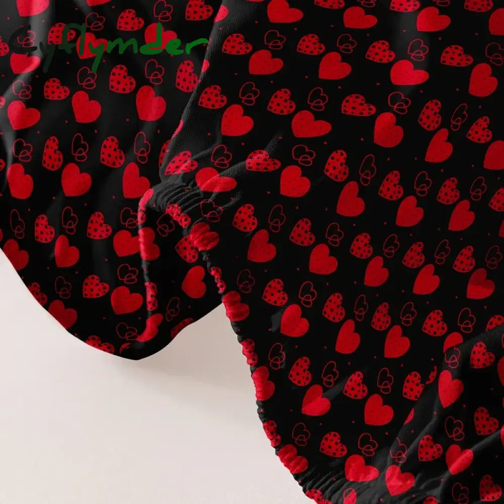 Cyflymder 1 Simple Modern Heart-shaped Printed Matte Fitted Sheet Bedroom Printed Bed Cover Bedding (excluding