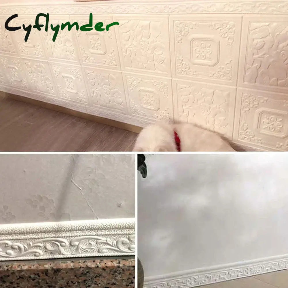 Cyflymder 10/2.3meter Home Stickers Self Adhesive Waterproof Wall Trim Line Skirting Border Room Decoration Bedroom