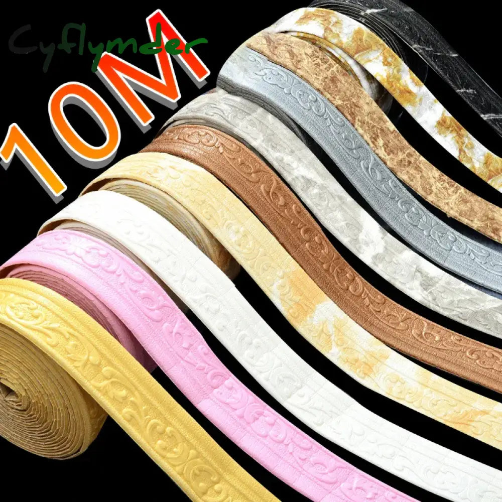 Cyflymder 10/2.3meter Home Stickers Self Adhesive Waterproof Wall Trim Line Skirting Border Room Decoration Bedroom