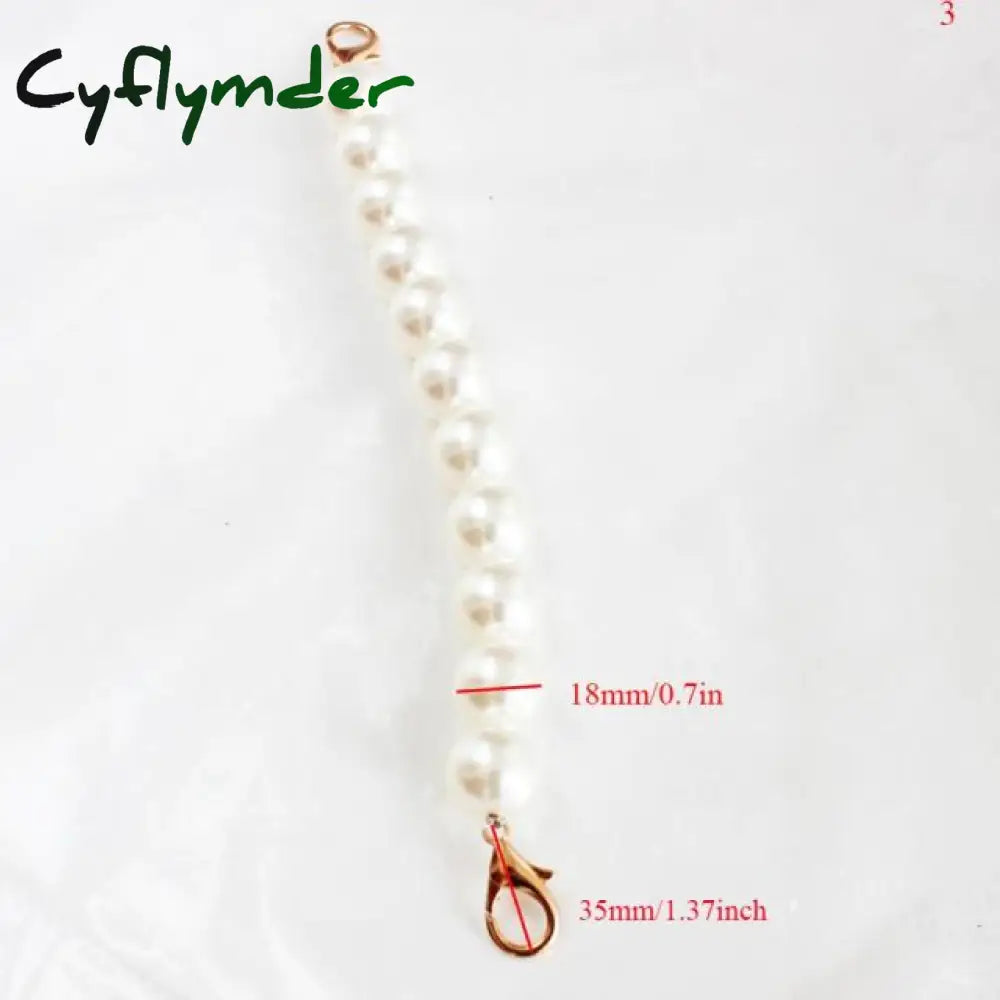 Cyflymder 100/110/120Cm Pearl Strap For Bags Handbag Handles Diy Purse Replacement Long Beaded