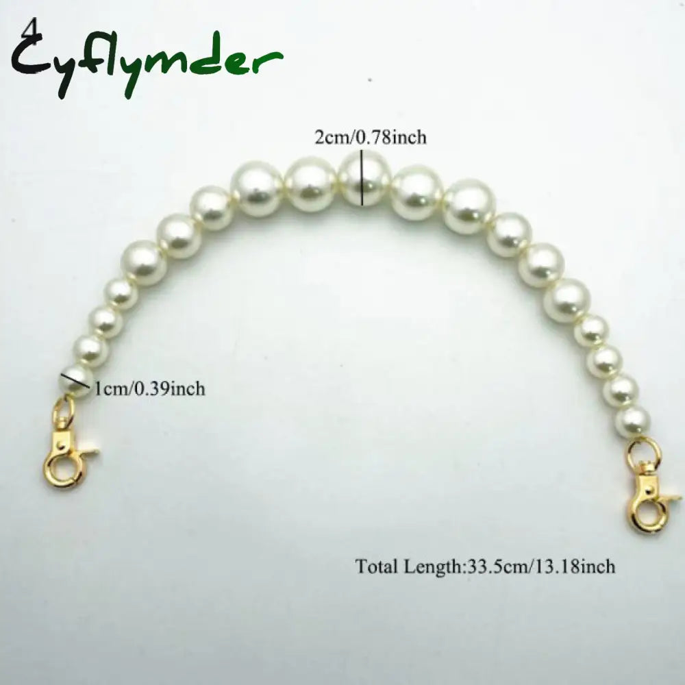 Cyflymder 100/110/120Cm Pearl Strap For Bags Handbag Handles Diy Purse Replacement Long Beaded