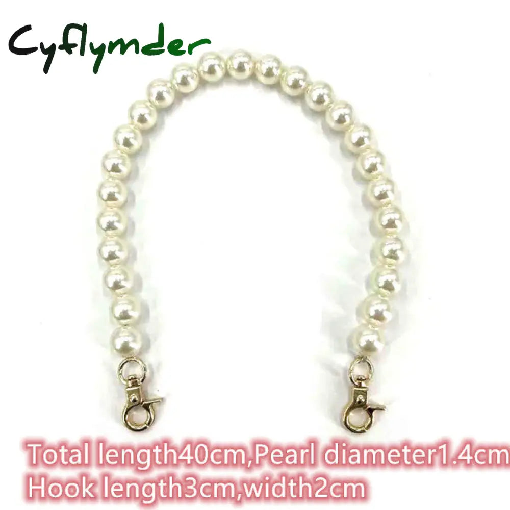 Cyflymder 100/110/120Cm Pearl Strap For Bags Handbag Handles Diy Purse Replacement Long Beaded