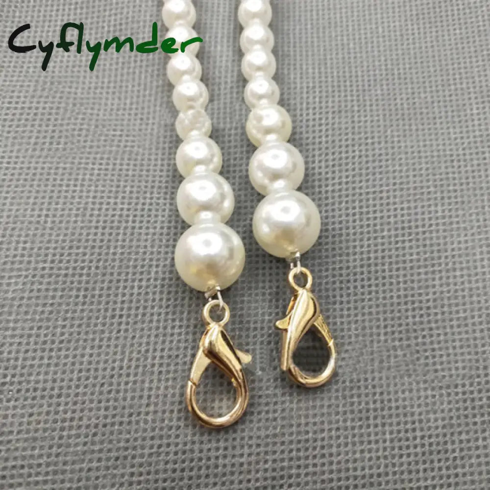 Cyflymder 100/110/120Cm Pearl Strap For Bags Handbag Handles Diy Purse Replacement Long Beaded