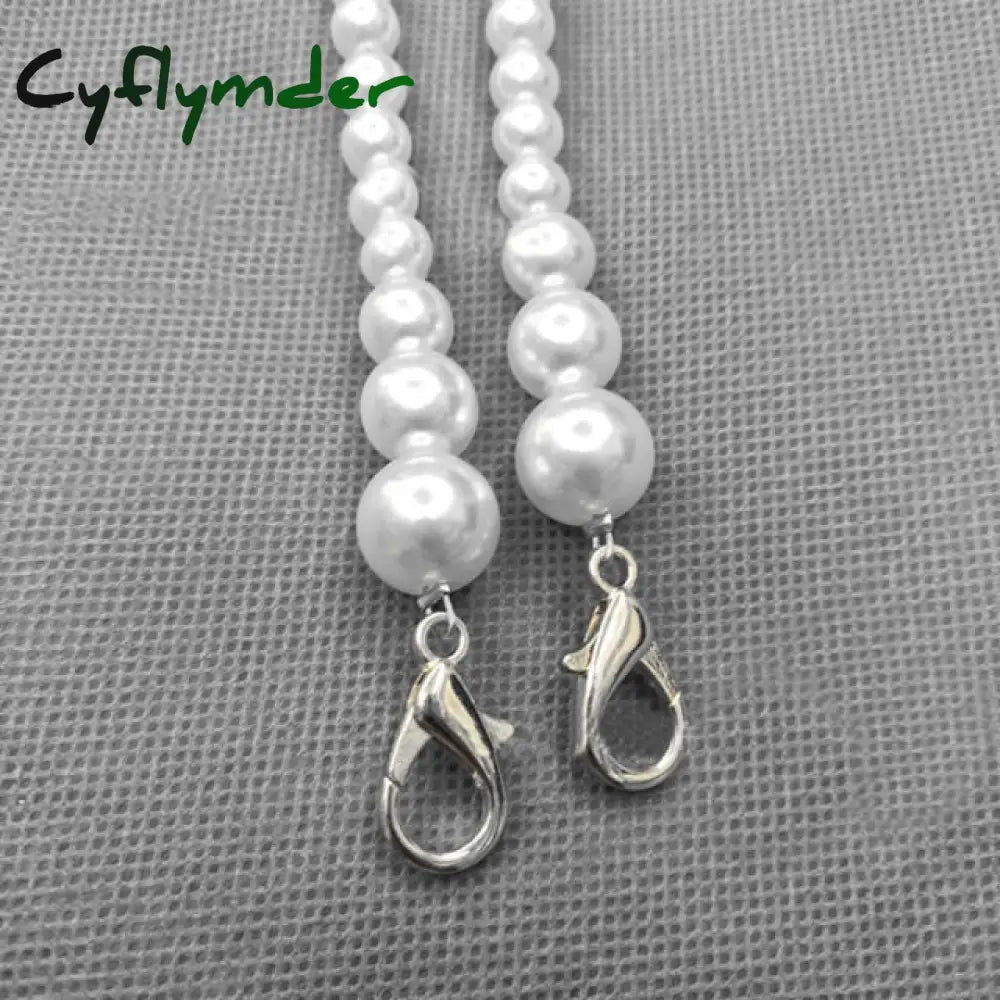 Cyflymder 100/110/120Cm Pearl Strap For Bags Handbag Handles Diy Purse Replacement Long Beaded