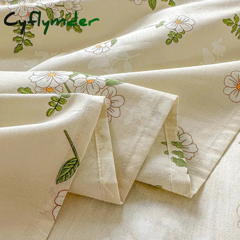 Cyflymder 100% Cotton Flat Sheet Floral Style Bedsheet Skin-friendly Bed Linen sabanas para cama Home Bed Flat Sheets