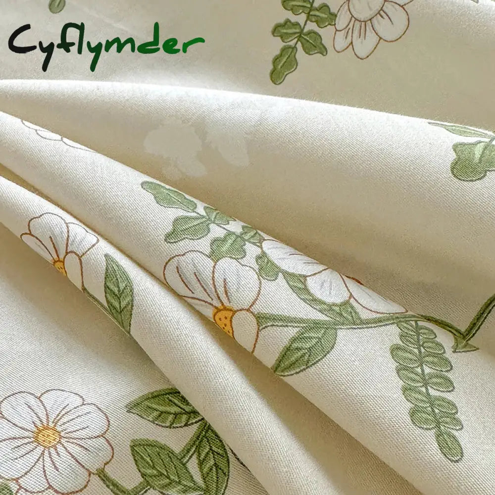 Cyflymder 100% Cotton Flat Sheet Floral Style Bedsheet Skin-friendly Bed Linen sabanas para cama Home Bed Flat Sheets