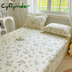 Cyflymder 100% Cotton Flat Sheet Floral Style Bedsheet Skin-friendly Bed Linen sabanas para cama Home Bed Flat Sheets