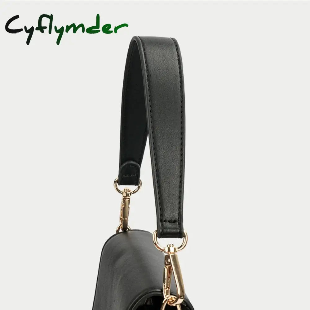 Cyflymder 100% Genuine Leather Bag Strap Handbags Handles For Handbag Short Purse Golden Buckle