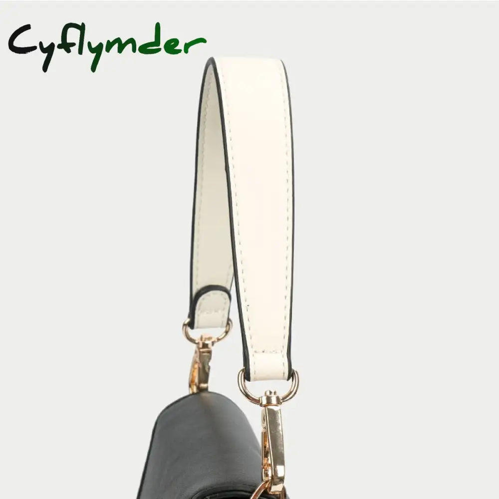 Cyflymder 100% Genuine Leather Bag Strap Handbags Handles For Handbag Short Purse Golden Buckle