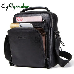 Cyflymder 100% Genuine Leather Men Shoulder Bag Crossbody Bags For High Quality Bolsas Fashion