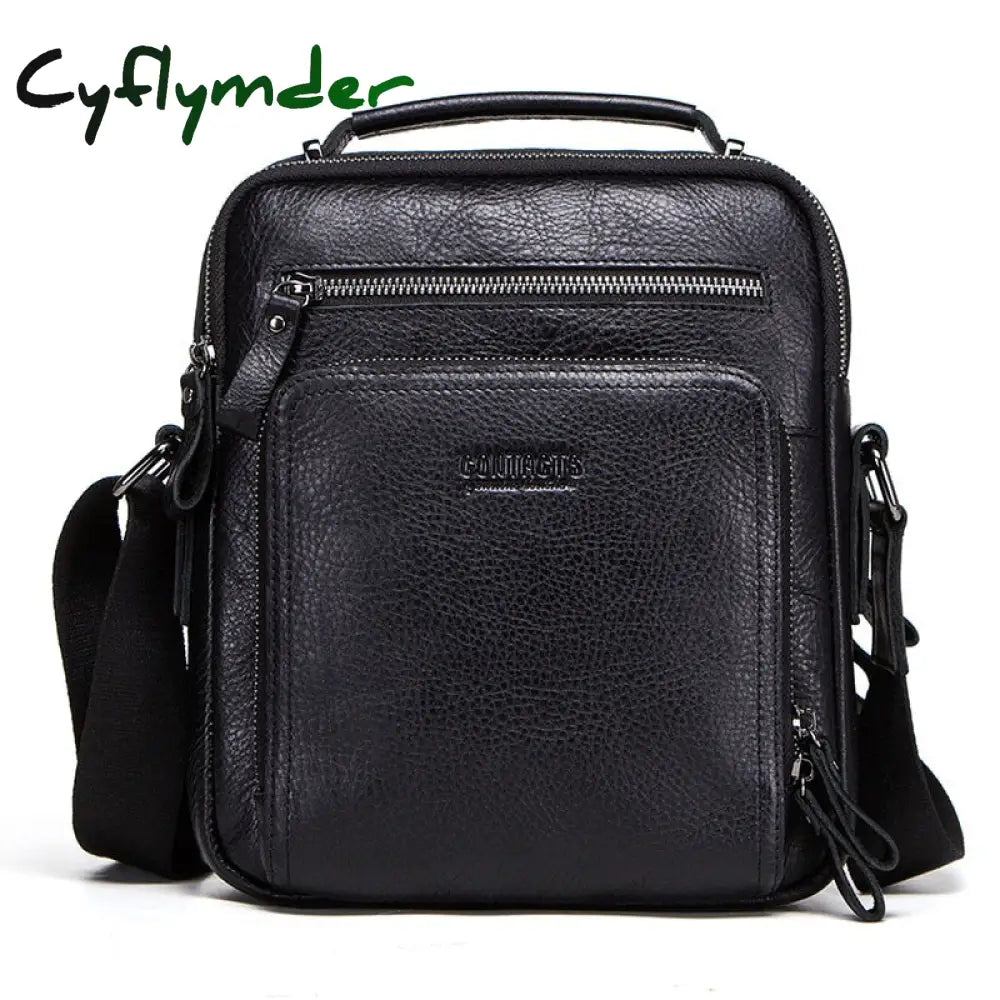 Cyflymder 100% Genuine Leather Men Shoulder Bag Crossbody Bags For High Quality Bolsas Fashion