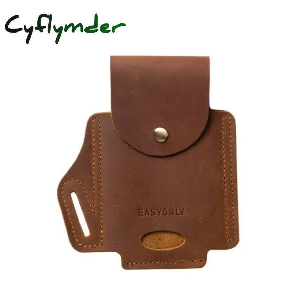 Cyflymder 100% Genuine Leather Waist Belt Cellphone Bag For Men Male Vintage Travel Sport Portable