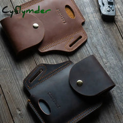 Cyflymder 100% Genuine Leather Waist Belt Cellphone Bag For Men Male Vintage Travel Sport Portable