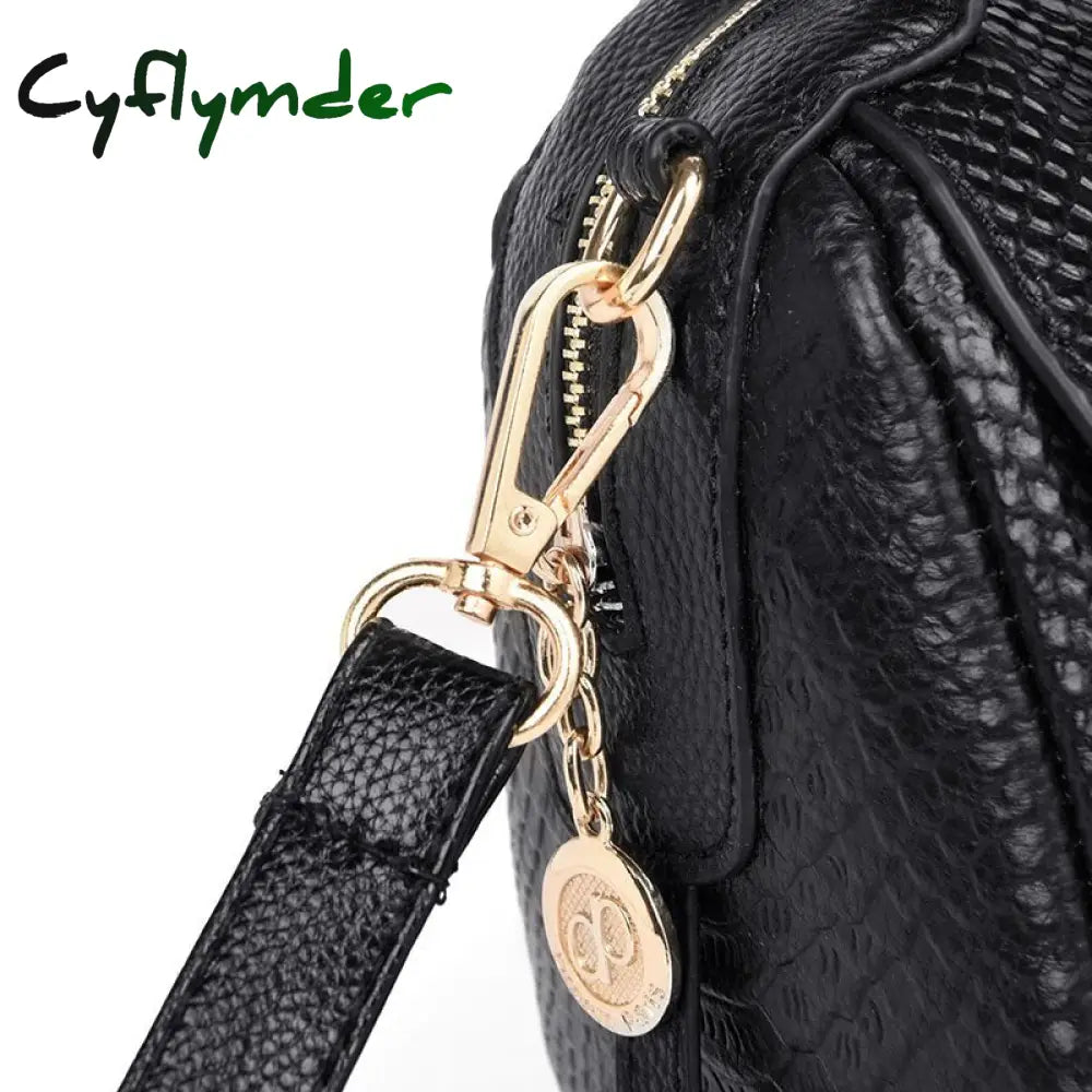 Cyflymder 100% Genuine Leather Women Shoulder Bags Fashion Luxury Handbags Women’s Bag Designer