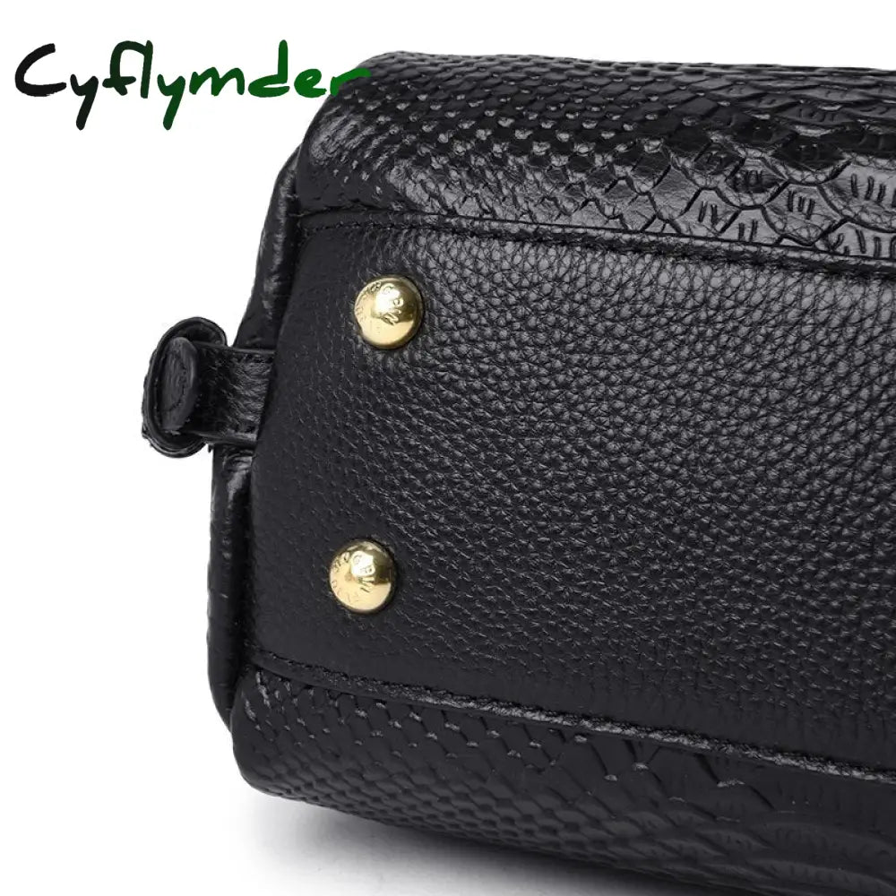 Cyflymder 100% Genuine Leather Women Shoulder Bags Fashion Luxury Handbags Women’s Bag Designer