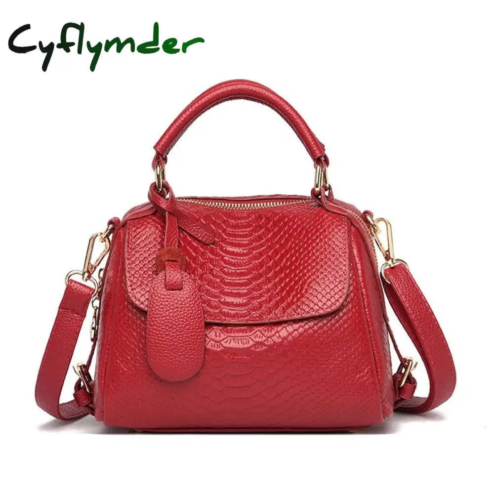 Cyflymder 100% Genuine Leather Women Shoulder Bags Fashion Luxury Handbags Women’s Bag Designer