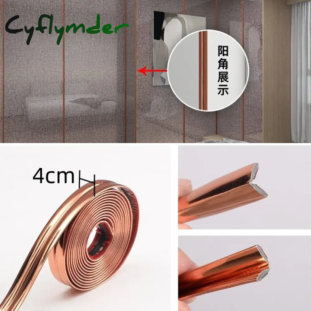 Cyflymder 10Meter Household Wall Sealing Strip tape Waterproof And Antifouling Edge Banding Soft Line Self-Adhesive