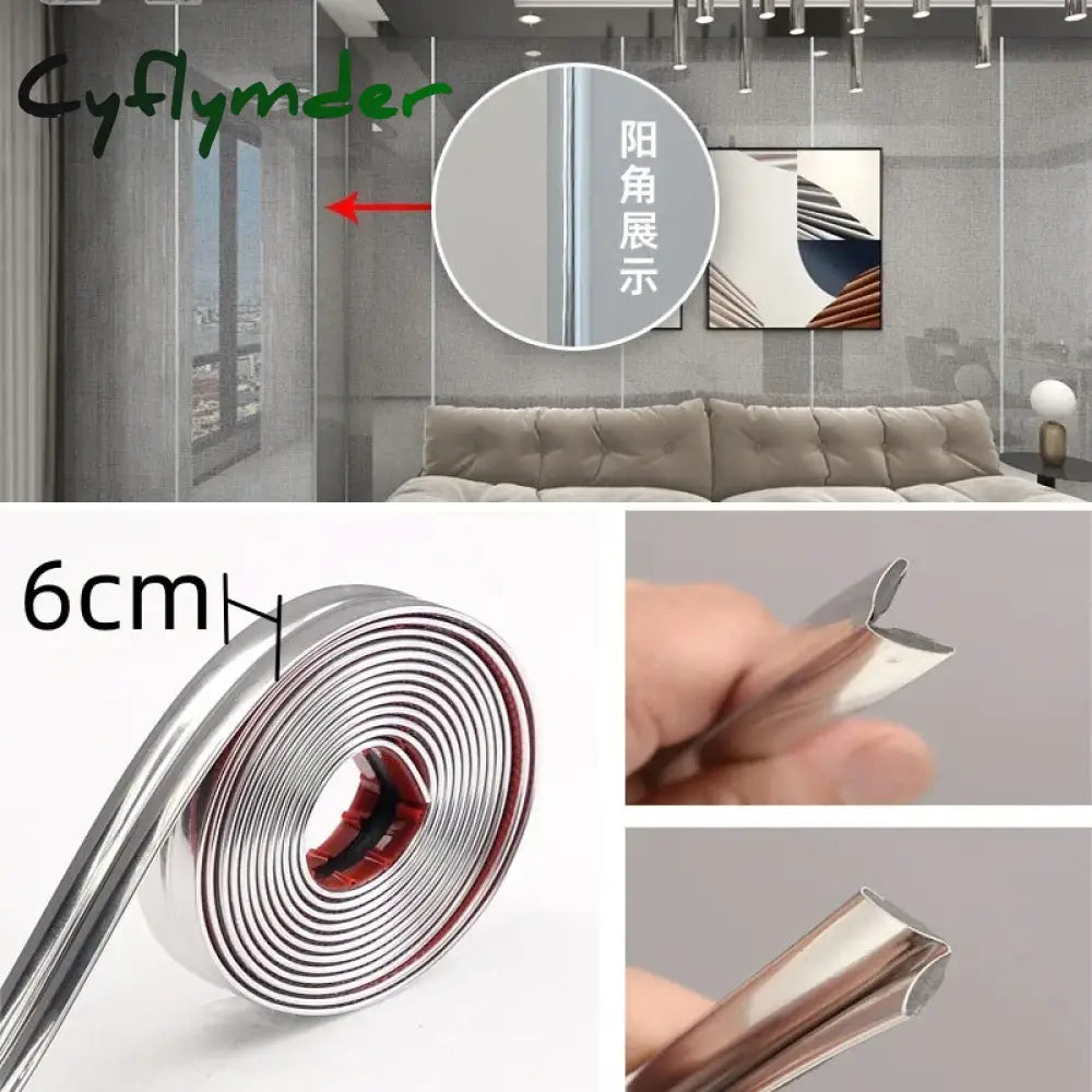 Cyflymder 10Meter Household Wall Sealing Strip tape Waterproof And Antifouling Edge Banding Soft Line Self-Adhesive