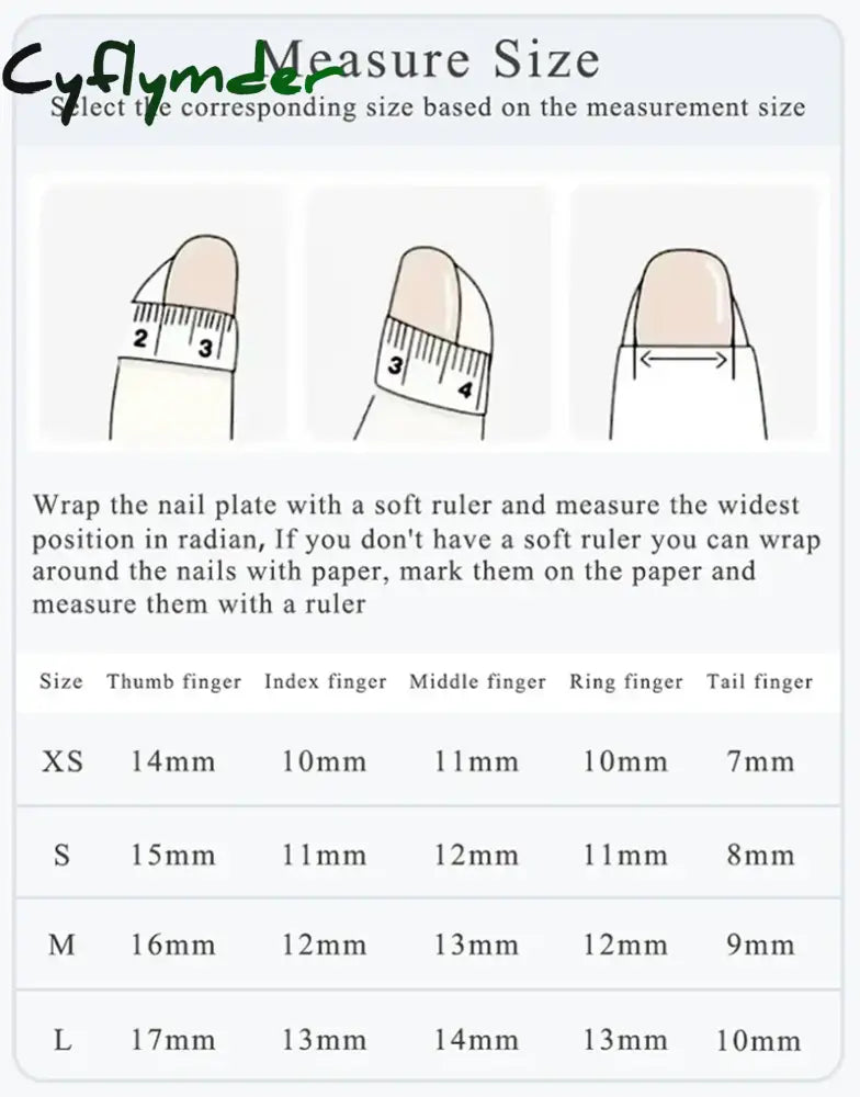 Cyflymder 10Pcs Blue Handmade Press On Nails Set Ballet Wearable Artificial False Decoration Nail