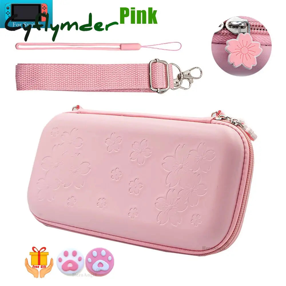 Cyflymder 12Cm*26Cm*5Cm Fruits Portable Shoulder Strap Lanyard Travel Storage Bag For Nintendo