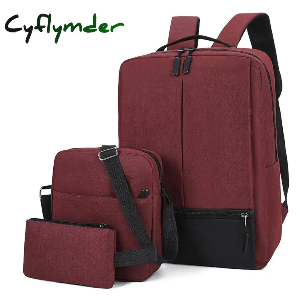 Cyflymder 15 Inch Unisex Multifunction Large Capacity Men‘s Backpacks Waterproof Oxford Travel