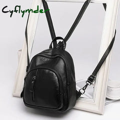 1PC Anti-theft Soft PU Leather Backpack Women Vintage Shoulder Bag Ladies Mini Travel Backpack School Bags Girls