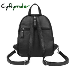 Cyflymder 1Pc Anti-Theft Soft Pu Leather Backpack Women Vintage Shoulder Bag Ladies Mini Travel