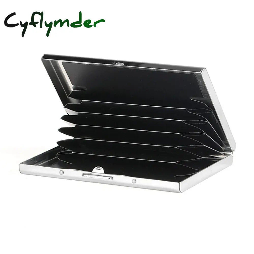 Cyflymder 1Pc Card Holder Men Rfid Blocking Aluminum Metal Slim Wallet Money Bag Anti-Scan Credit