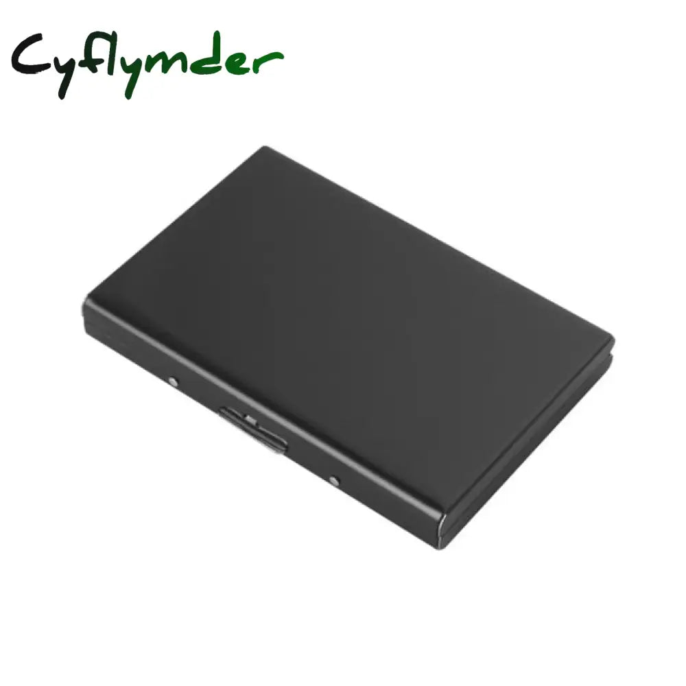 Cyflymder 1Pc Card Holder Men Rfid Blocking Aluminum Metal Slim Wallet Money Bag Anti-Scan Credit