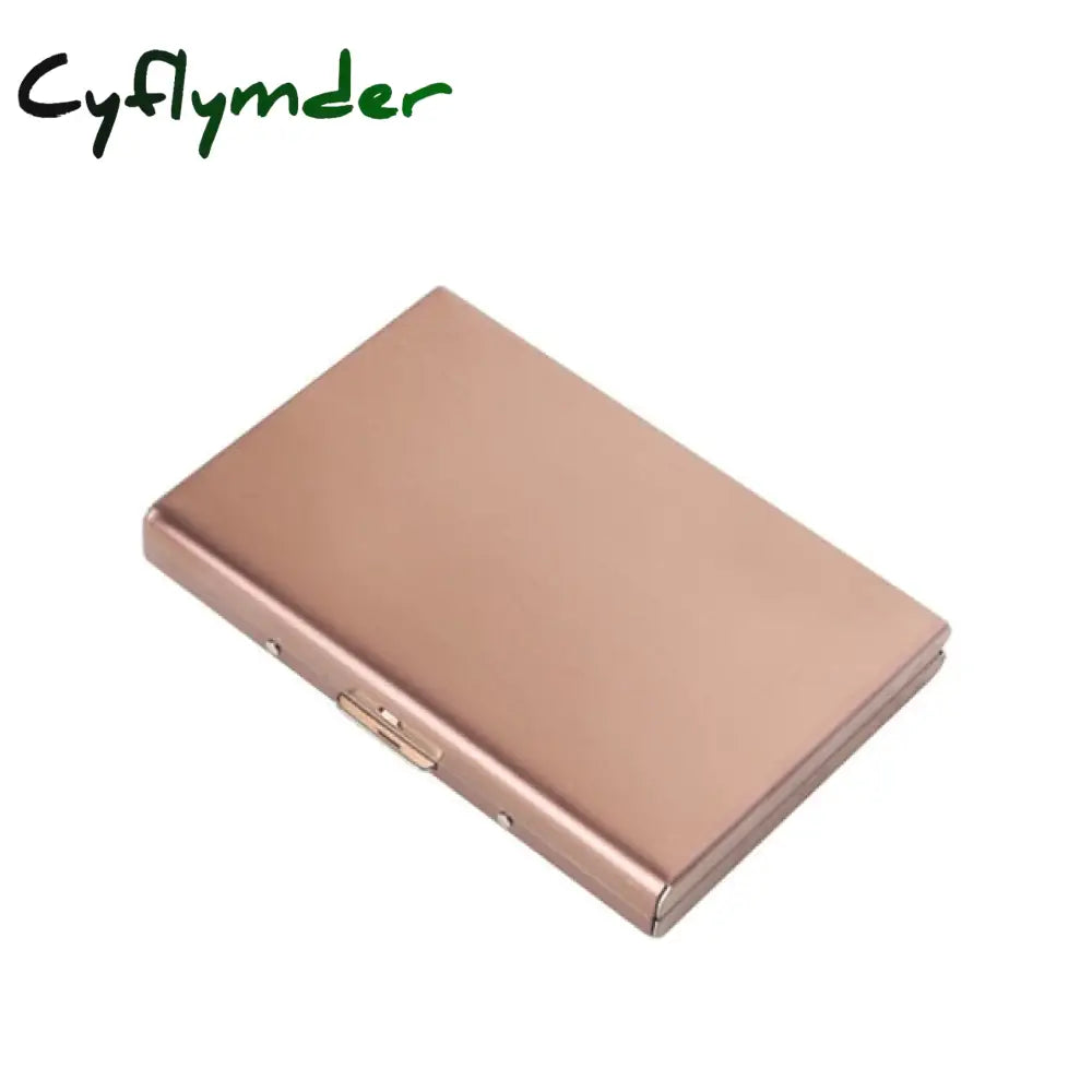 Cyflymder 1Pc Card Holder Men Rfid Blocking Aluminum Metal Slim Wallet Money Bag Anti-Scan Credit