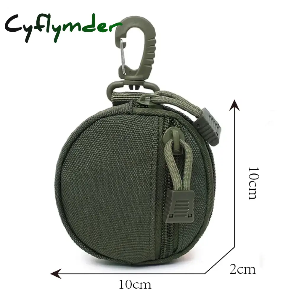 Cyflymder 1Pc Casual Men Coin Wallet Portable Mini Money Pouch Keys Holder Waist Bag Round Small