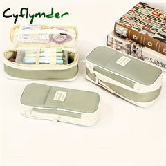 Cyflymder 1Pc Expandable Pencil Case With Compartments Large Capacity Cases Bag Pouch Portable